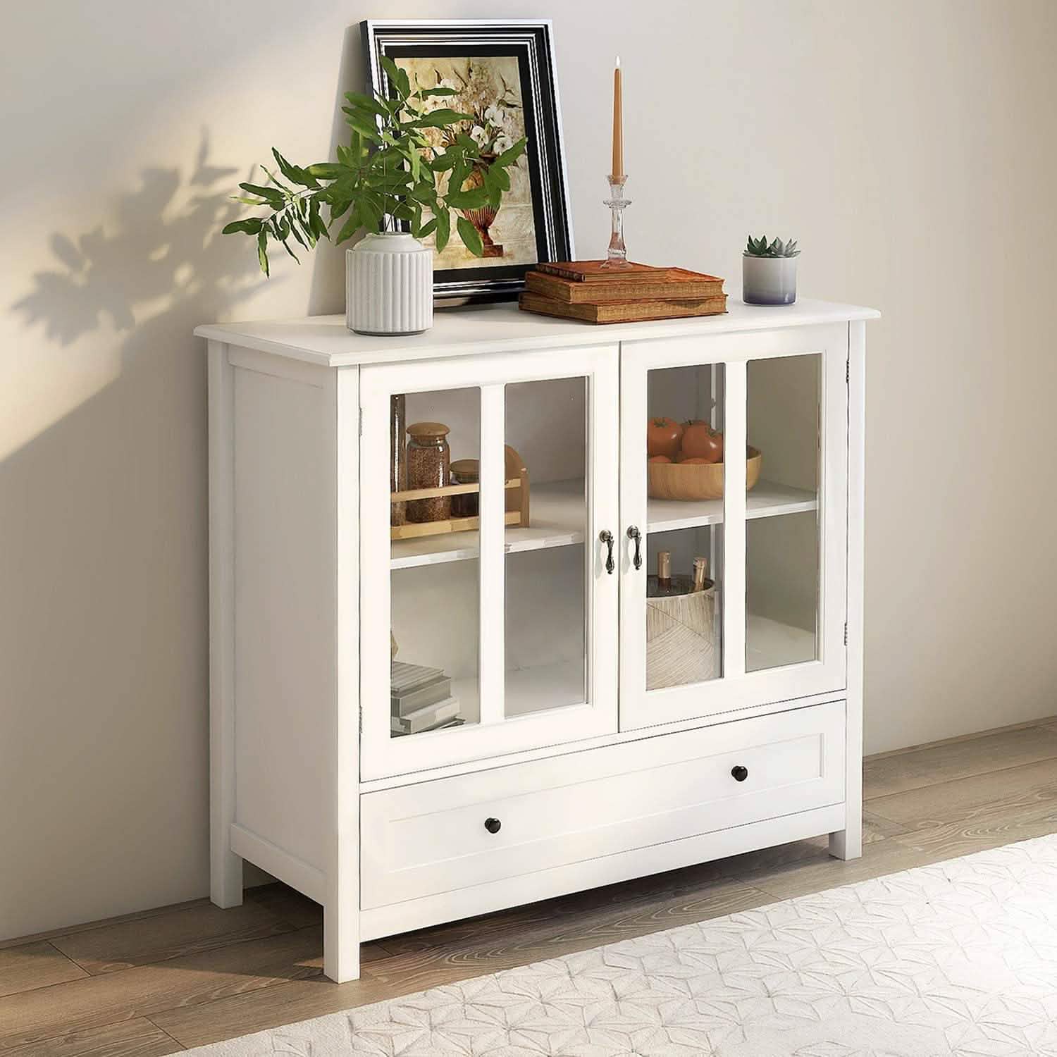 Modern Storage Cabinet with Metal Handles Furniture & Decor - DailySale