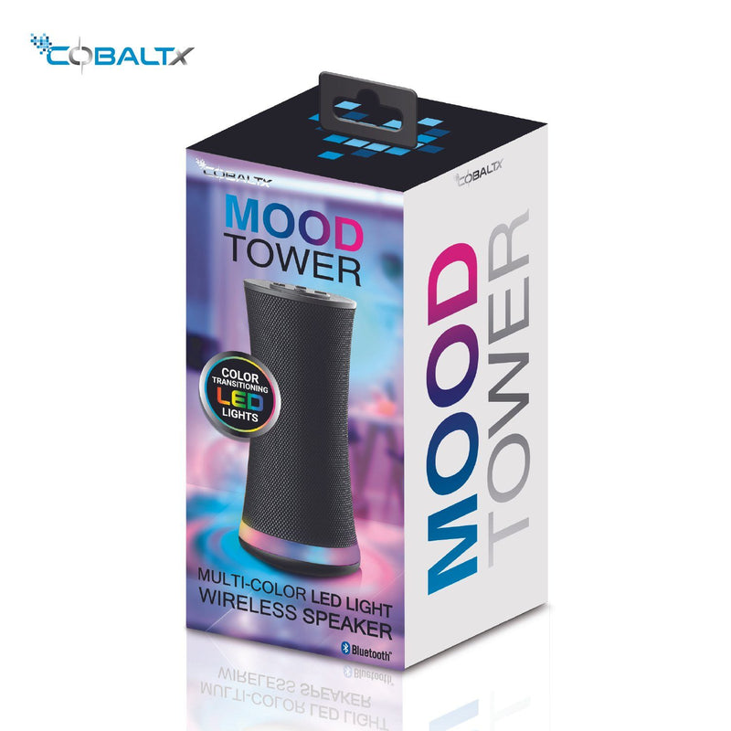 Mood Tower Multi-Color LED Light Wireless Speaker in box