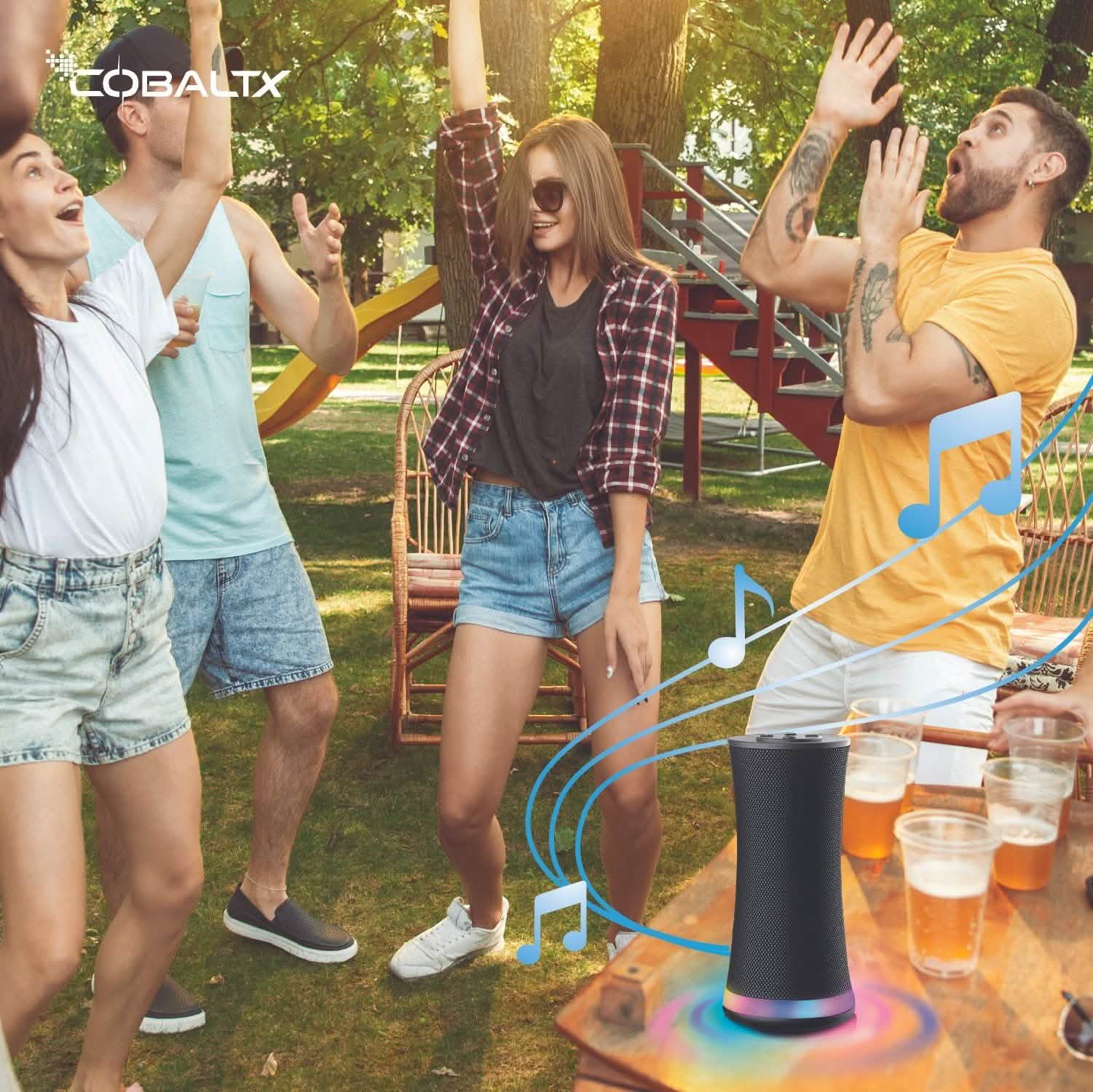 Mood Tower Multi-Color LED Light Wireless Speaker Speakers - DailySale