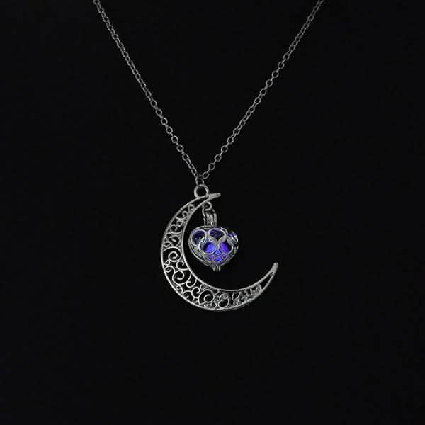 Moon Glowing Necklace Necklaces Purple - DailySale