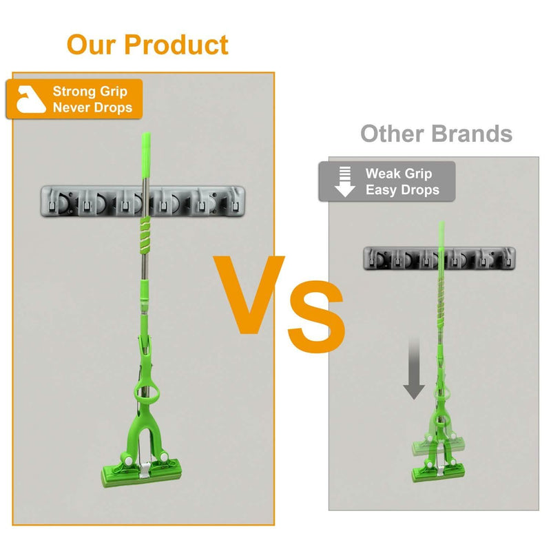 Mop Holder Wall Mount Hanger Organizer Storage Closet & Storage - DailySale