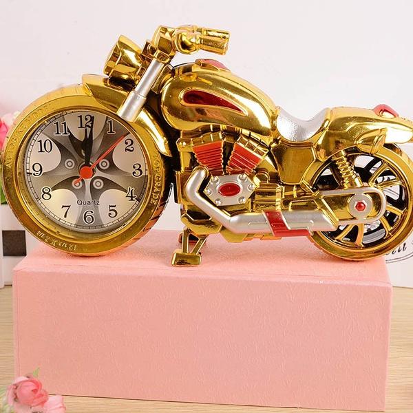Motorcycle Alarm Clock Household Appliances Gold - DailySale