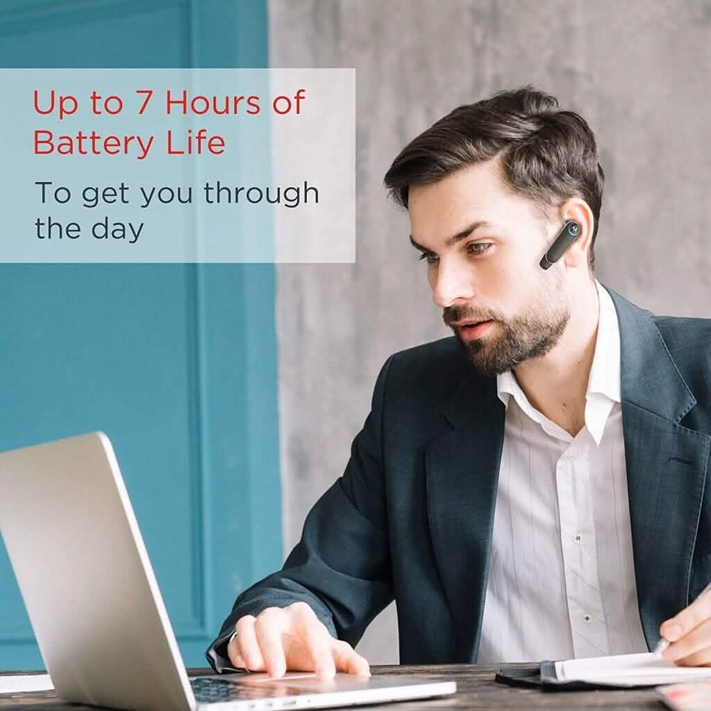 Motorola Boom 3+ Plus in-Ear Wireless Mono Bluetooth Headset Noise Cancellation Headphones - DailySale