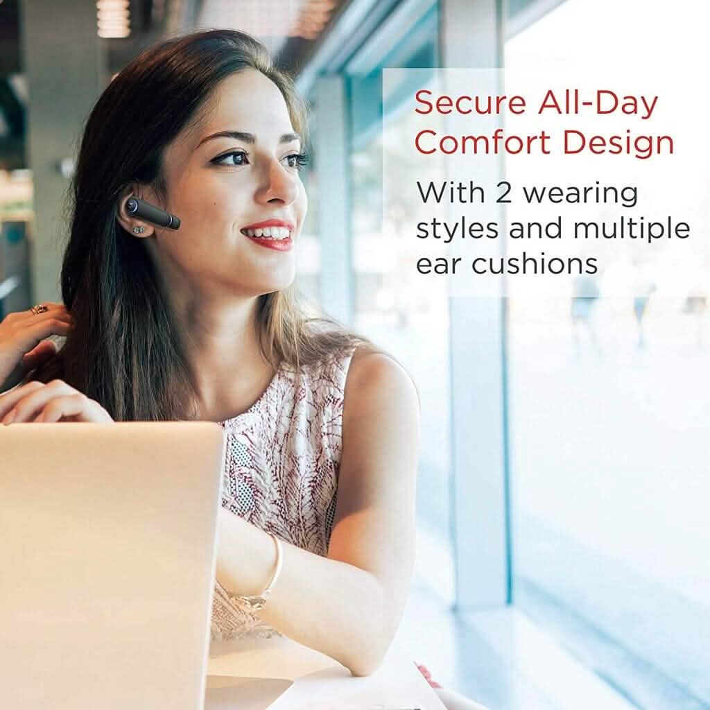 Motorola Boom 3+ Plus in-Ear Wireless Mono Bluetooth Headset Noise Cancellation Headphones - DailySale