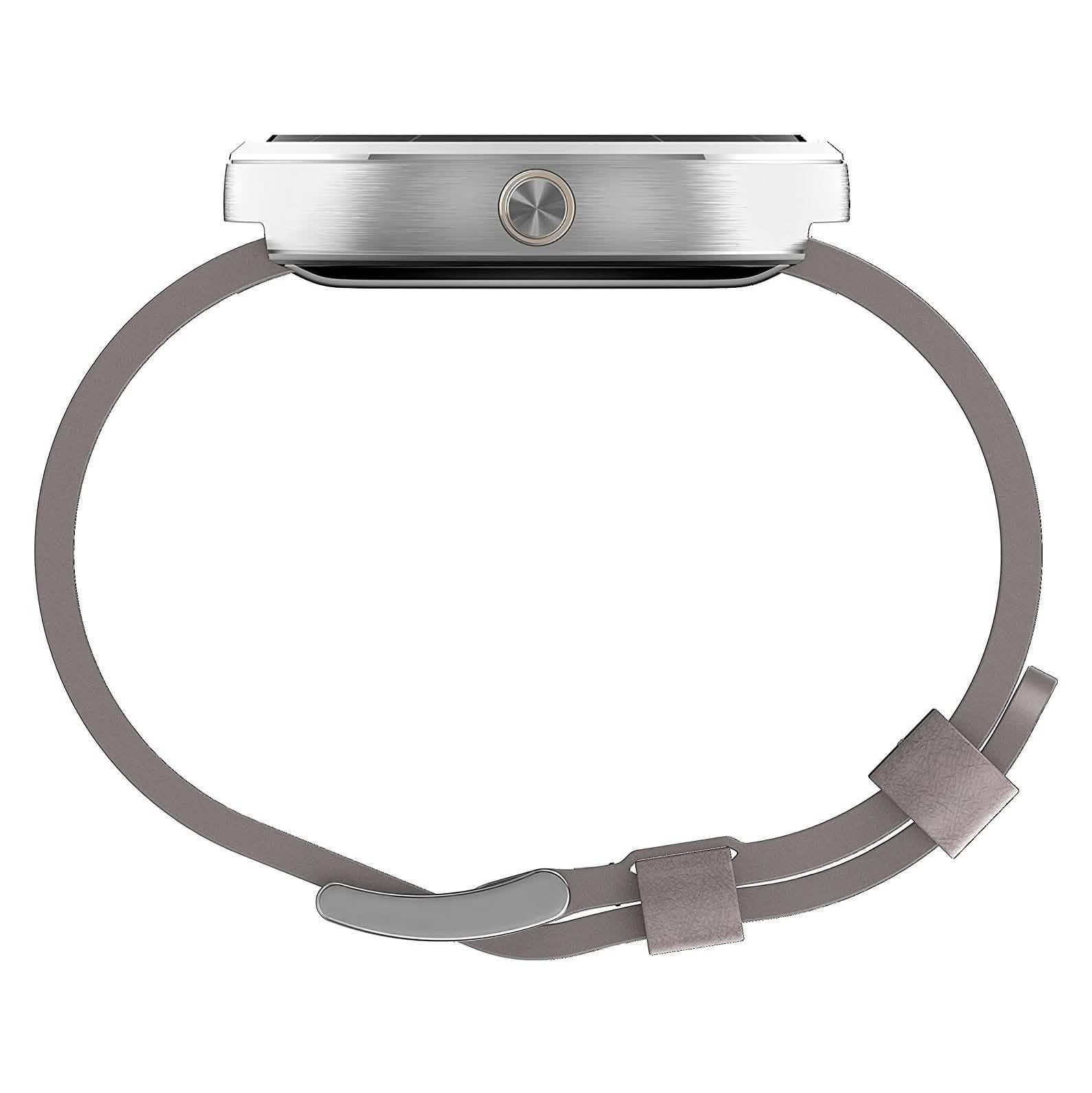 Motorola Moto 360 - Stone Grey Leather Smart Watch Gadgets & Accessories - DailySale