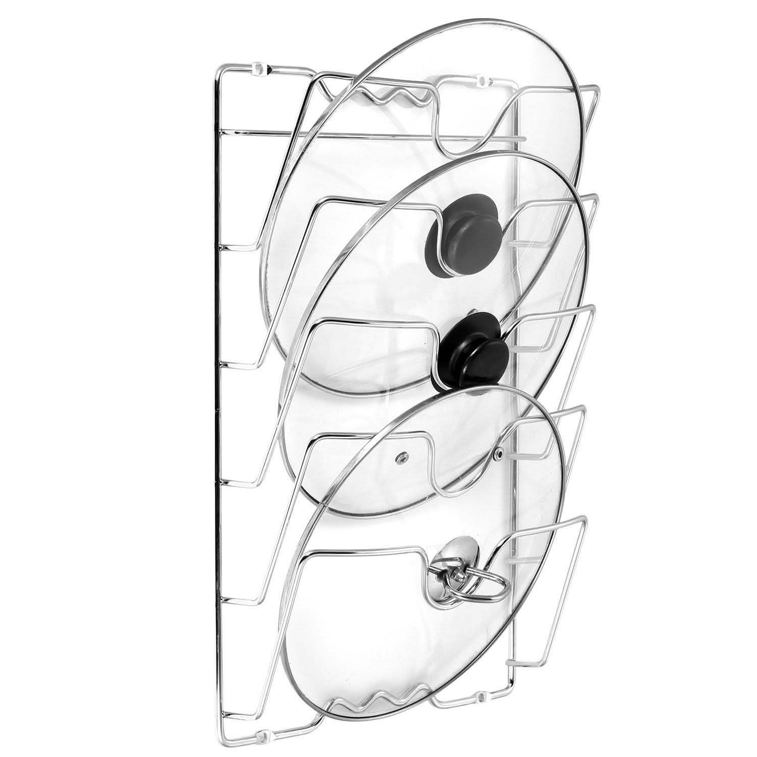 Mounted Pot Lid Rack Pot Cover Organizer Kitchen & Dining - DailySale