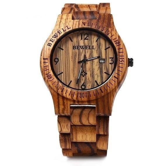 Movement Wrist Wood Watch Women's Shoes & Accessories Brown - DailySale