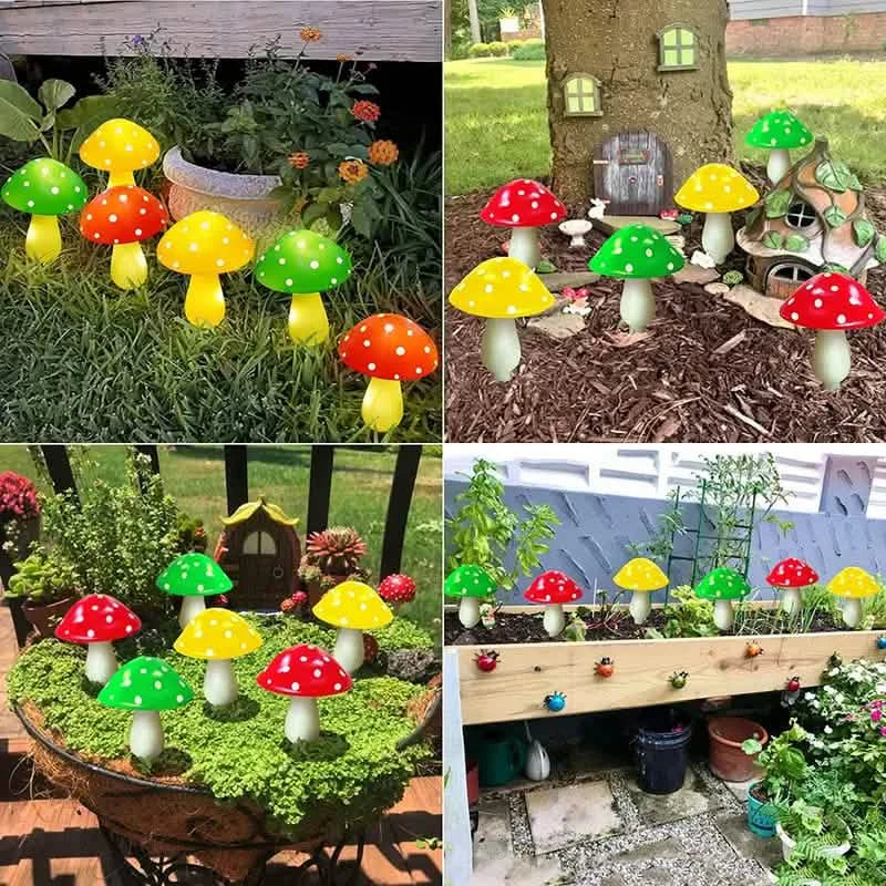 Multi-Color Changing LED Solar Mushroom Light Outdoor Lighting - DailySale