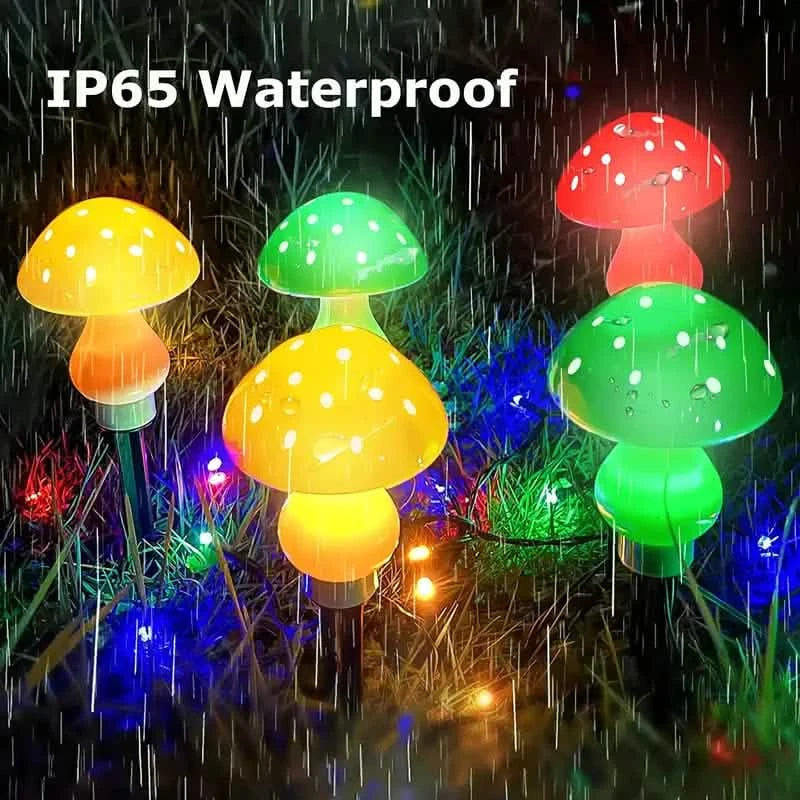 Multi-Color Changing LED Solar Mushroom Light Outdoor Lighting - DailySale