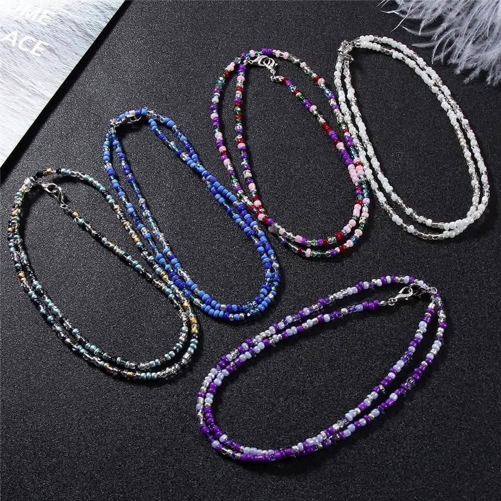 Multi-Color Face Mask Holder Beads Chain Face Masks & PPE - DailySale