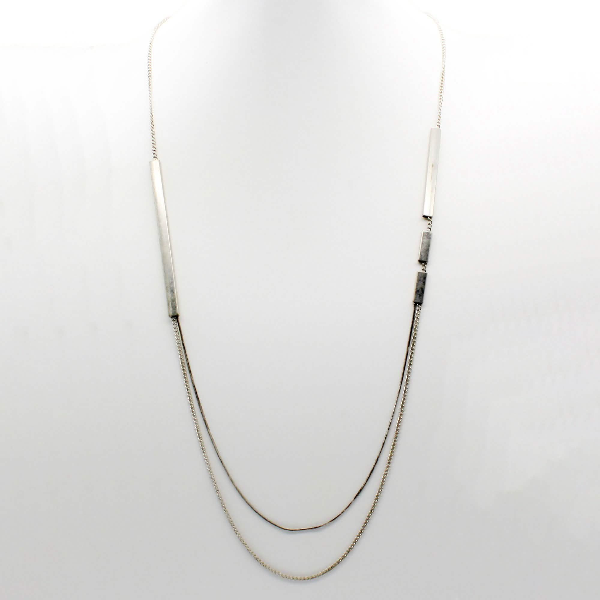 Multi-Layer Silver Bar Necklace Necklaces - DailySale
