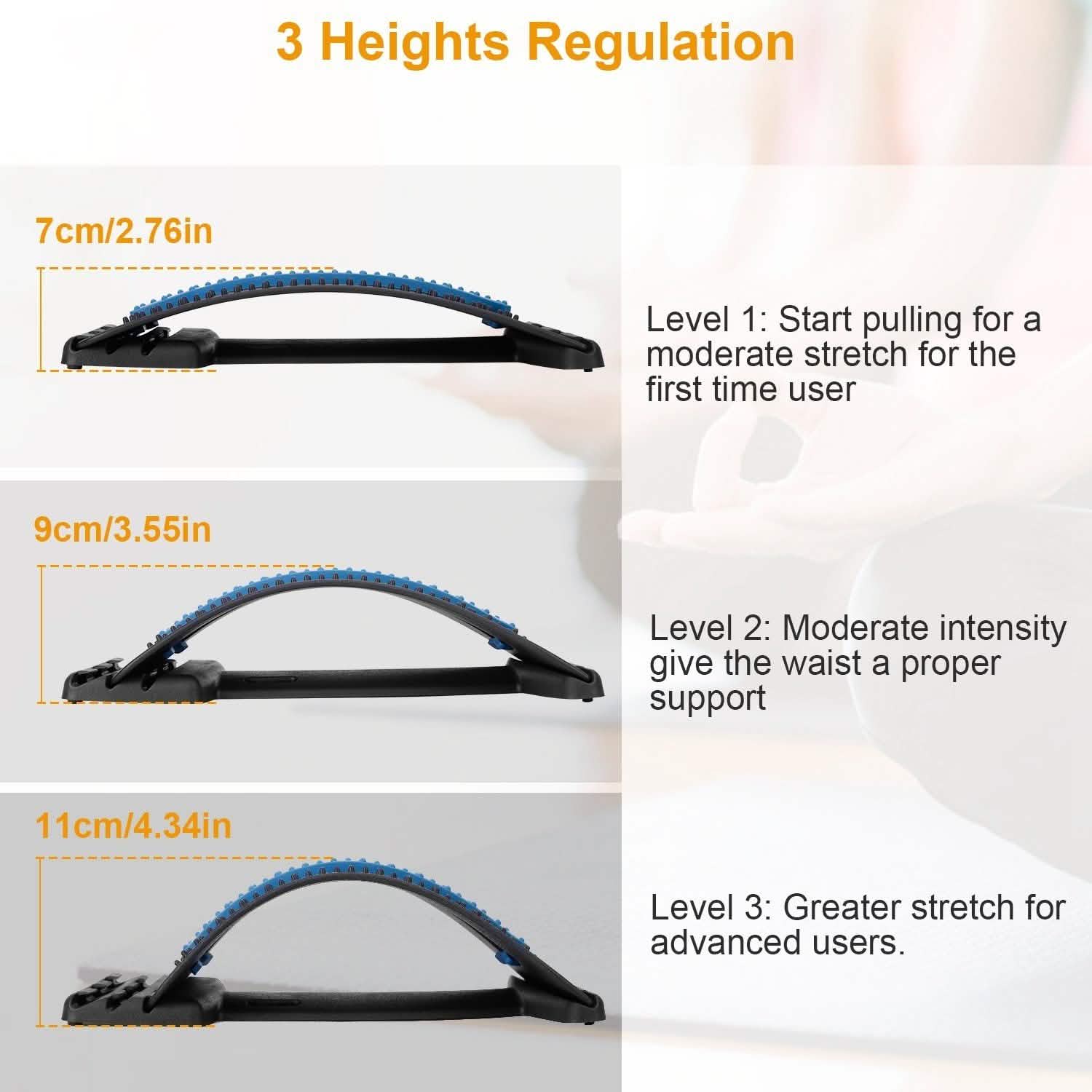 Multi-Level Lumbar Spinal Support Stretcher Wellness - DailySale