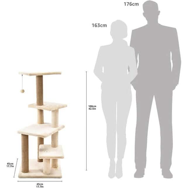 Multi-Platform Cat Condo Tree Tower With Scratching Post Pet Supplies - DailySale