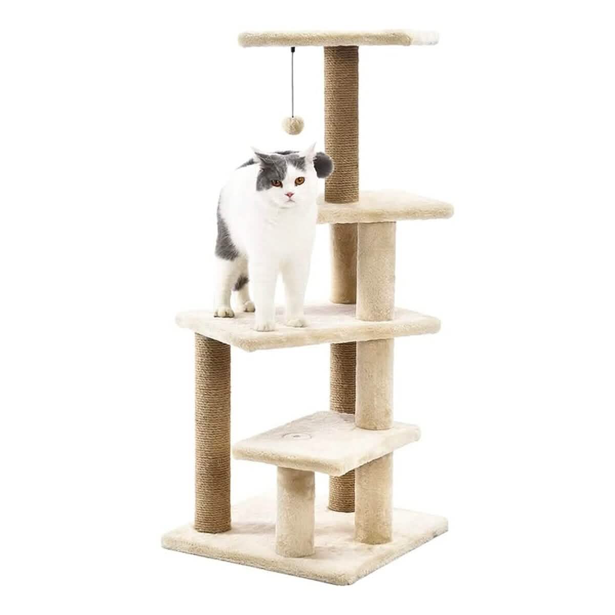 Multi-Platform Cat Condo Tree Tower With Scratching Post Pet Supplies - DailySale