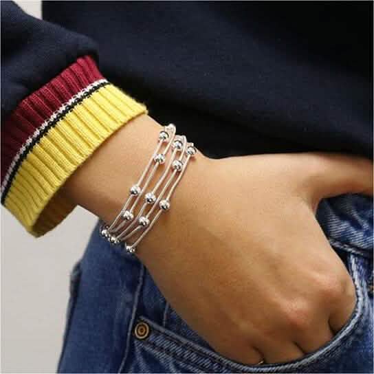 Multi Strand Beaded Snake Chain Bracelet Bracelets - DailySale