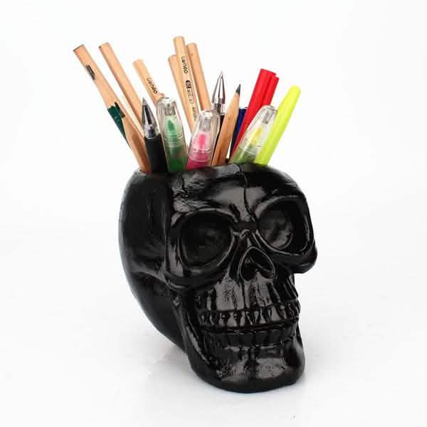 Multifunction Creative Skull Storage Stationery Holder Closet & Storage - DailySale