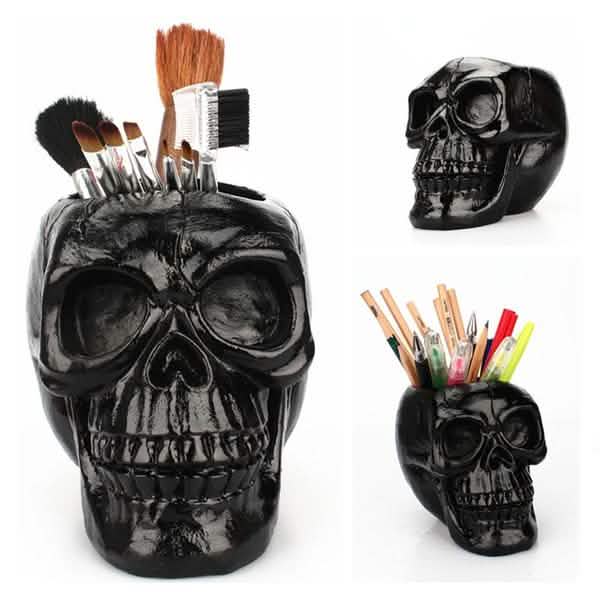 Multifunction Creative Skull Storage Stationery Holder Closet & Storage - DailySale