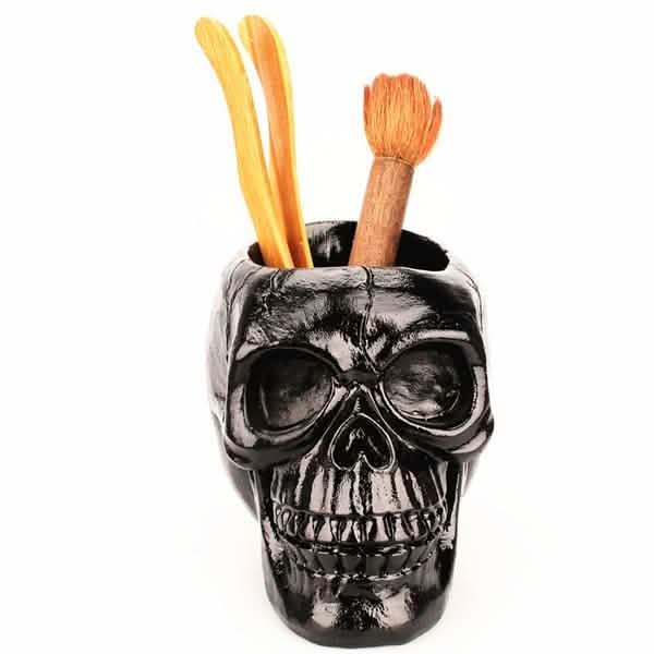 Multifunction Creative Skull Storage Stationery Holder Closet & Storage - DailySale