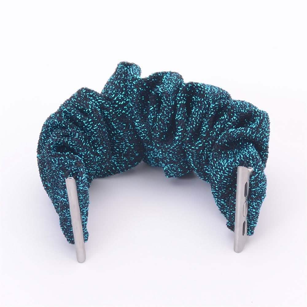 Multifunction Hair Scrunchie Apple Watch Band - Assorted Colors Gadgets & Accessories 42/44mm Blue - DailySale