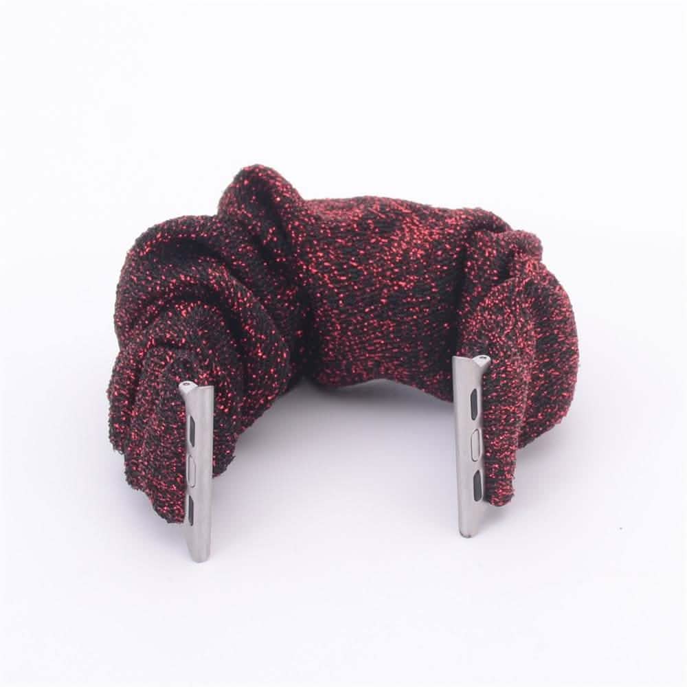 Multifunction Hair Scrunchie Apple Watch Band - Assorted Colors Gadgets & Accessories 42/44mm Maroon - DailySale