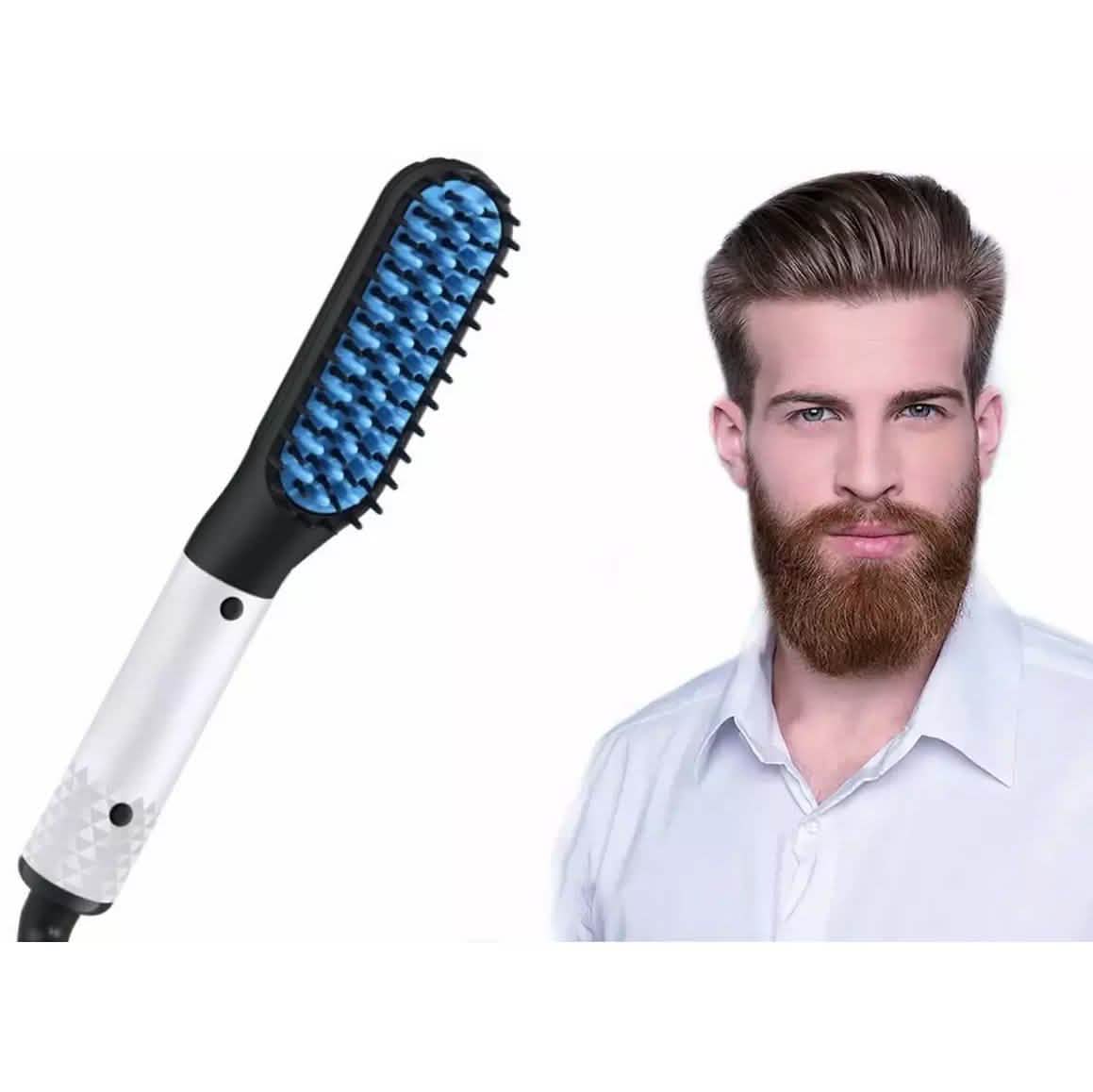 Multifunctional Beard Straightener for Men Electric Hot Hair Straightening Comb Men's Grooming - DailySale