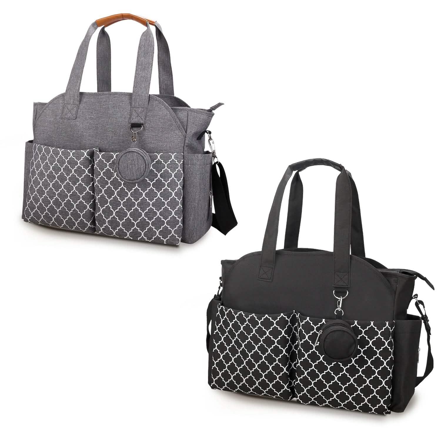Multifunctional Diaper Changing Tote Bag with Adjustable Messenger Strap Bags & Travel - DailySale