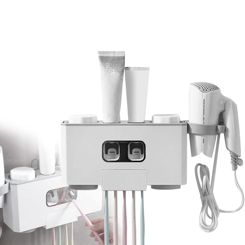Multifunctional Wall Mount Toothbrush Organizer Bath - DailySale
