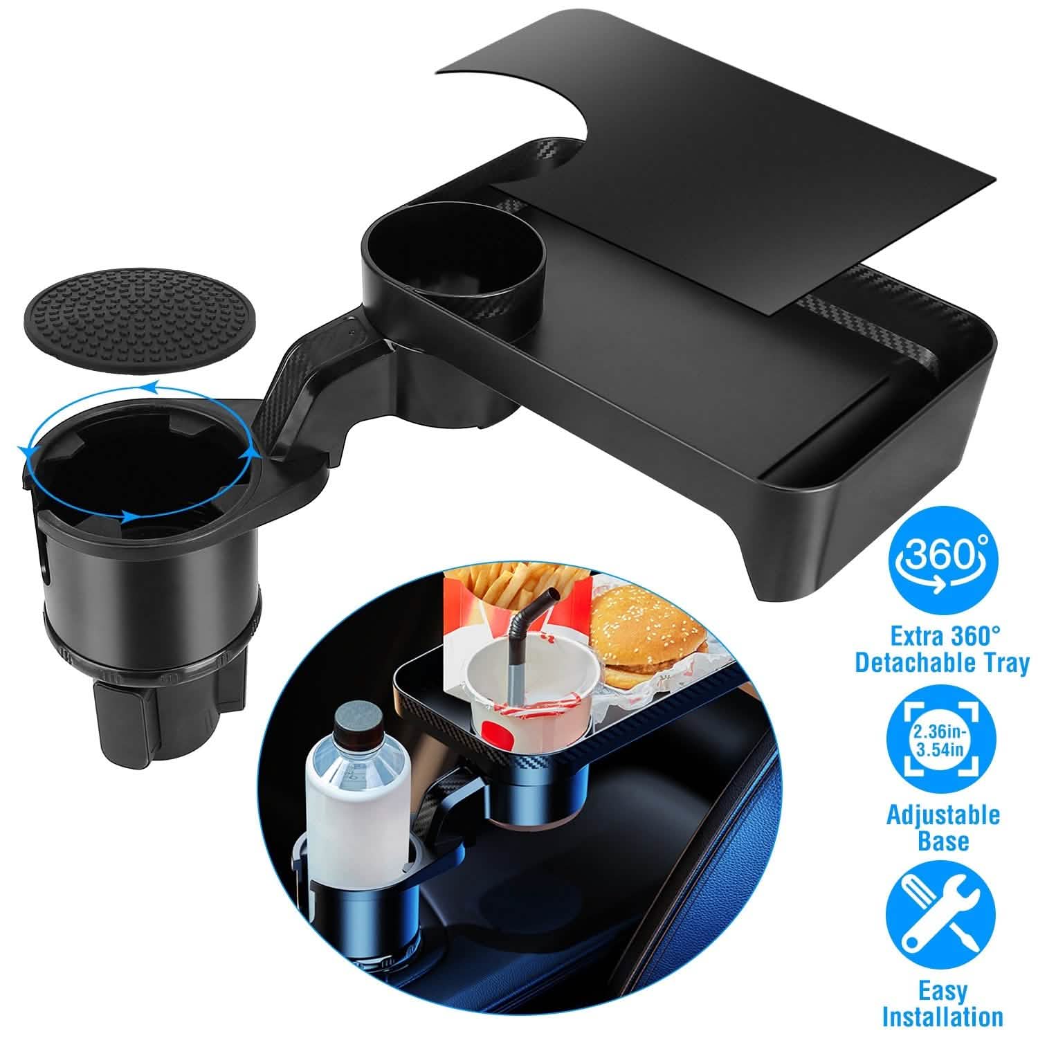 Multifunctional Water Cup Mount Stand with Detachable Tray Automotive - DailySale