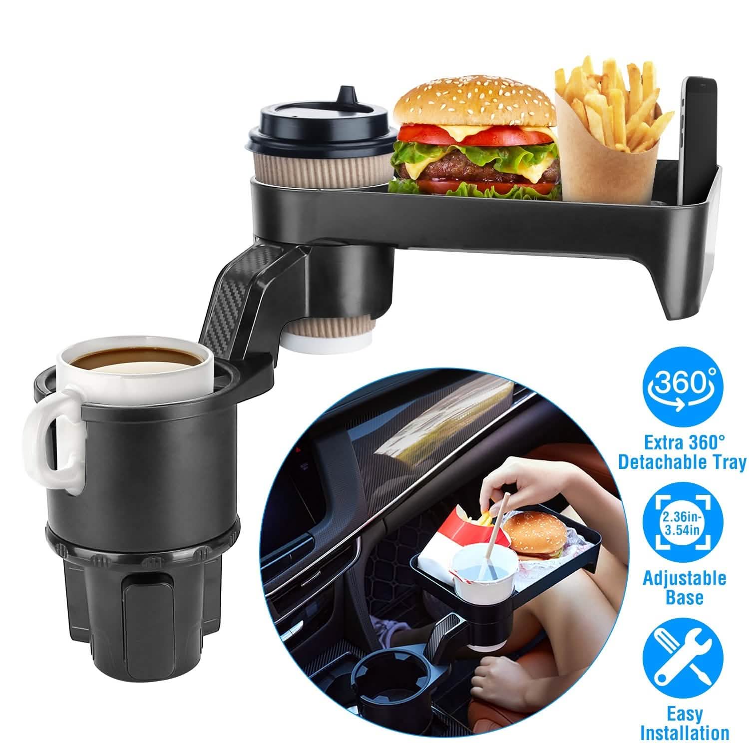 Multifunctional Water Cup Mount Stand with Detachable Tray Automotive - DailySale
