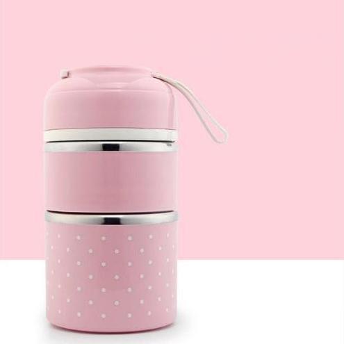 Multilayer Cute Thermal Lunch Box Stainless Steel Food Container