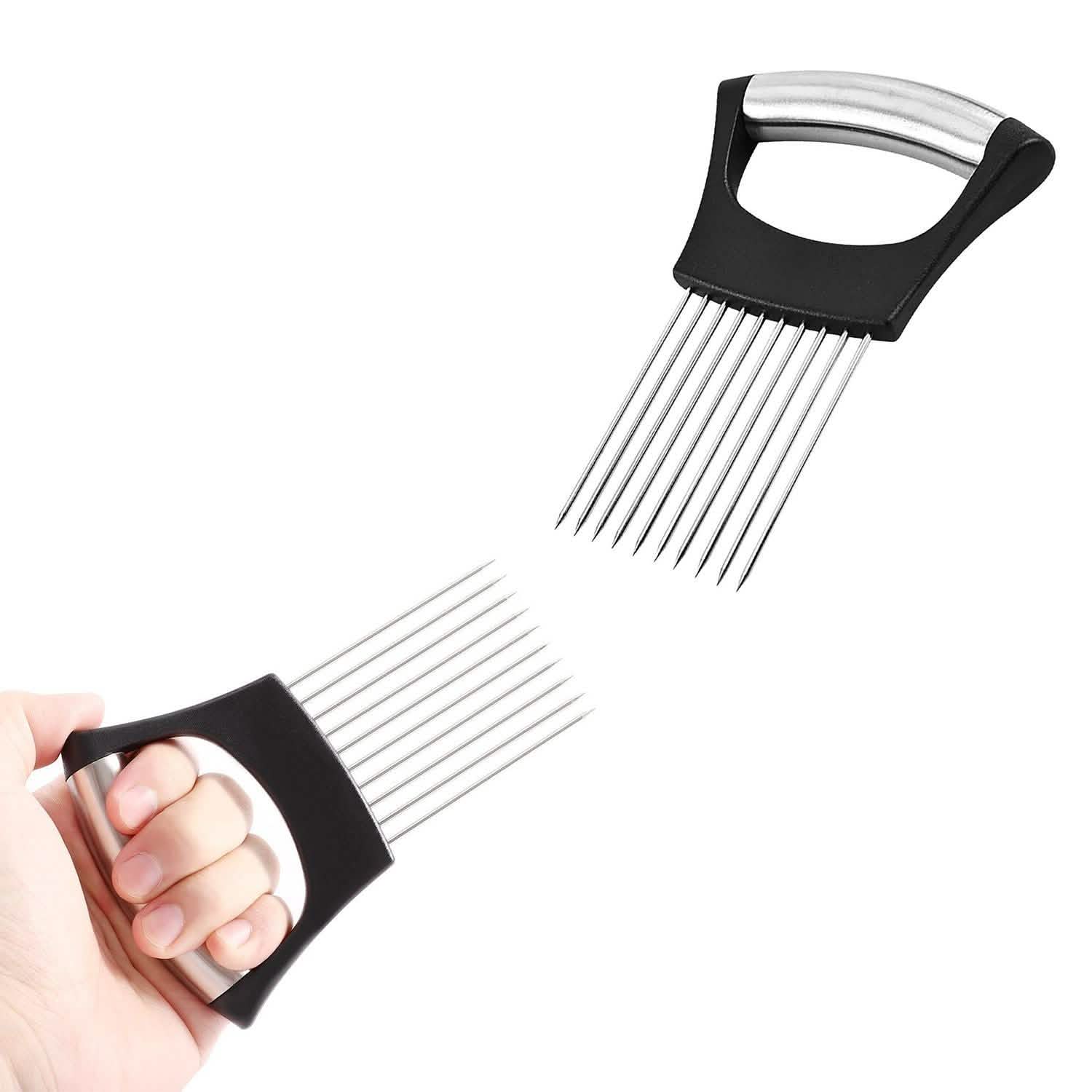 Multipurpose Stainless Steel Assistant Vegetable and Meat Slicer Holder Kitchen & Dining - DailySale