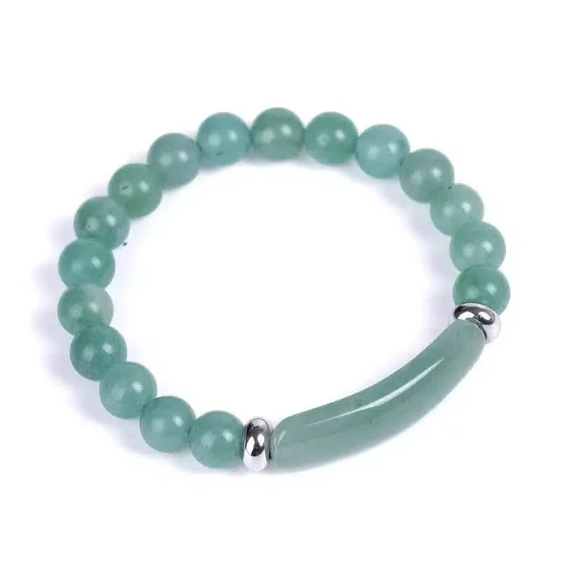 Natural Gemstone Crystal Rough Bracelet Women's Shoes & Accessories Green Aventurine Bracelet - DailySale