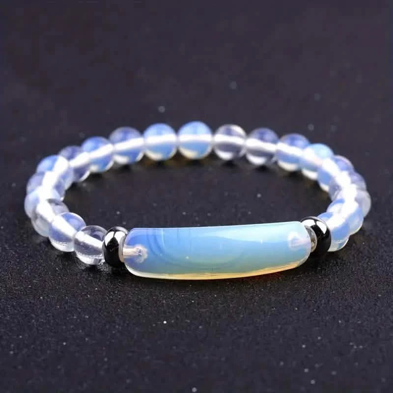 Natural Gemstone Crystal Rough Bracelet Women's Shoes & Accessories Opal Bracelet - DailySale
