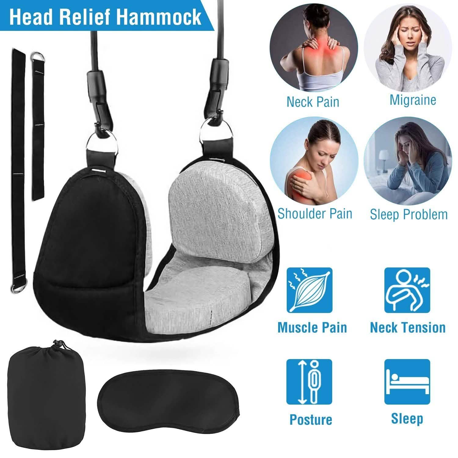Neck Head Hammock Portable Cervical Traction Relief Hammock Wellness - DailySale