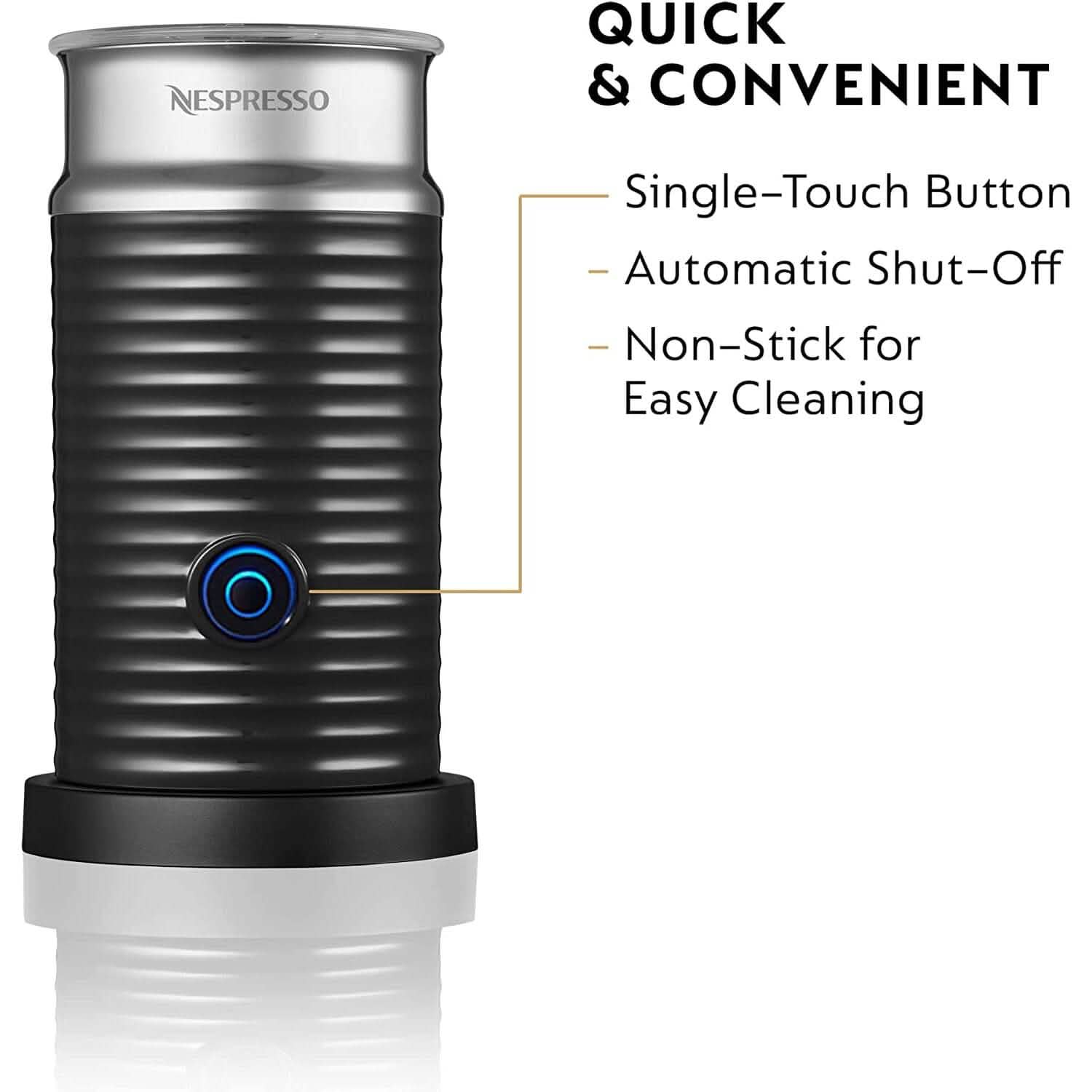 Nespresso Aeroccino3 Milk Frother, One Size, Black Kitchen Tools & Gadgets - DailySale