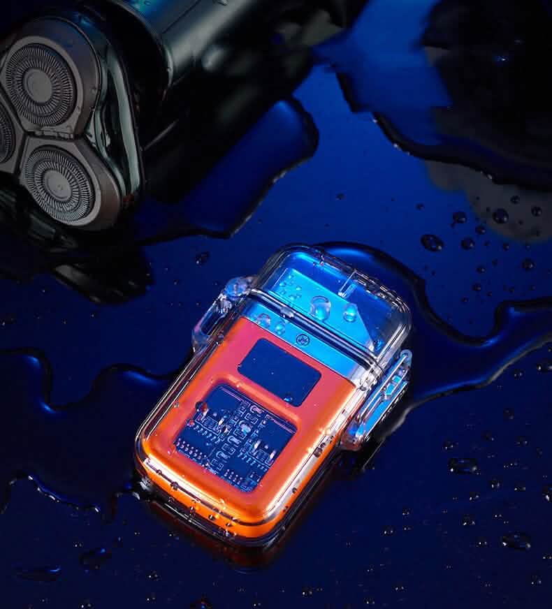 New Pulse Plasma Double Arc Lighter Type-C Rechargeable Transparent Shell Kitchen Tools & Gadgets - DailySale