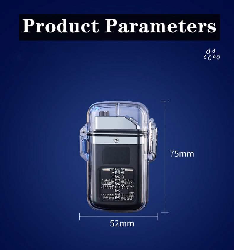 New Pulse Plasma Double Arc Lighter Type-C Rechargeable Transparent Shell Kitchen Tools & Gadgets - DailySale