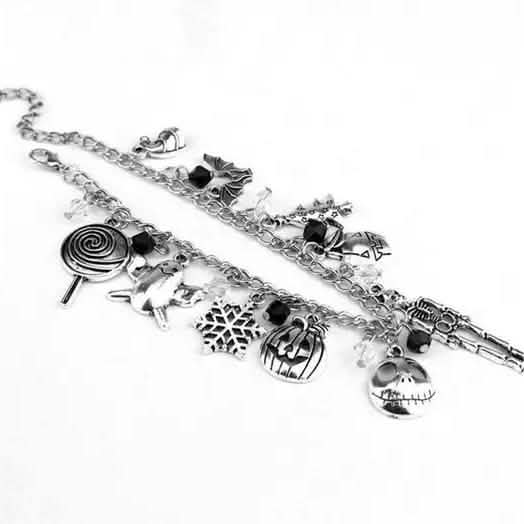 Nightmare Before Christmas Jack Skellington Sally Gothic Bracelet Bracelets - DailySale
