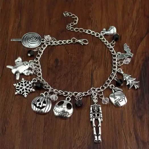 Nightmare Before Christmas Jack Skellington Sally Gothic Bracelet Bracelets Style 1 - DailySale