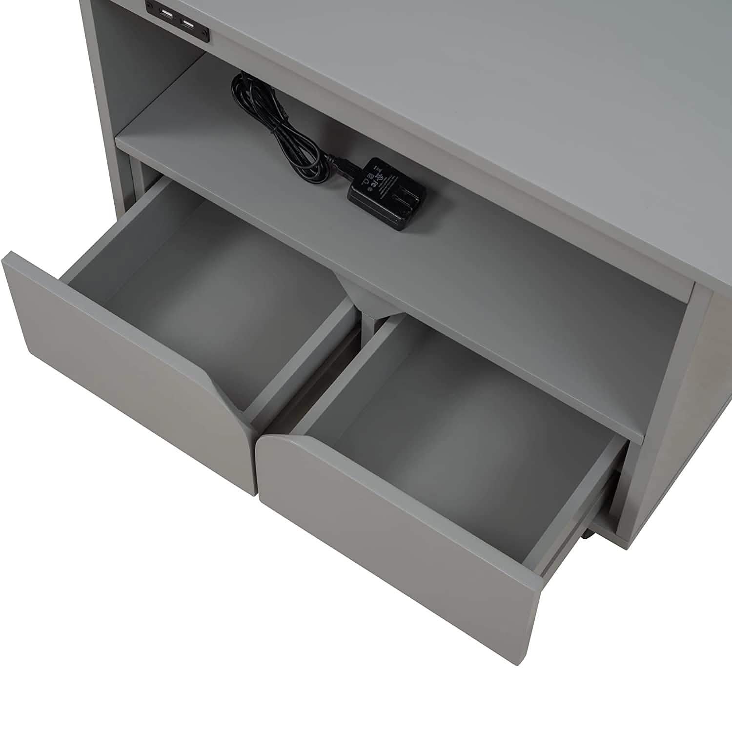 Nightstand with USB Port and Foldable Tabletop Furniture & Decor - DailySale