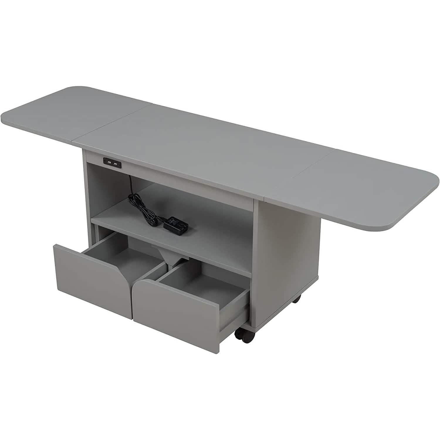 Nightstand with USB Port and Foldable Tabletop Furniture & Decor - DailySale