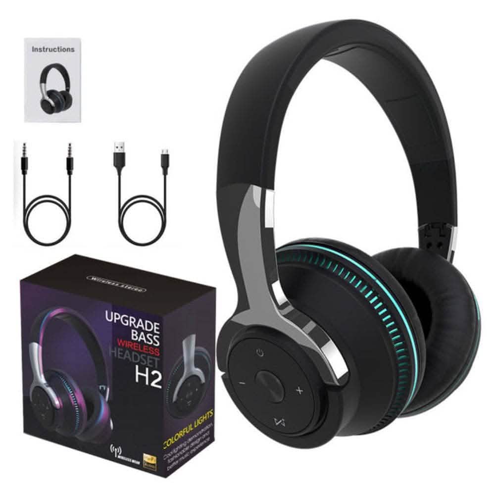 Ninja Dragon Wireless Light Changing Bluetooth Gaming Headset Headphones & Audio Black - DailySale