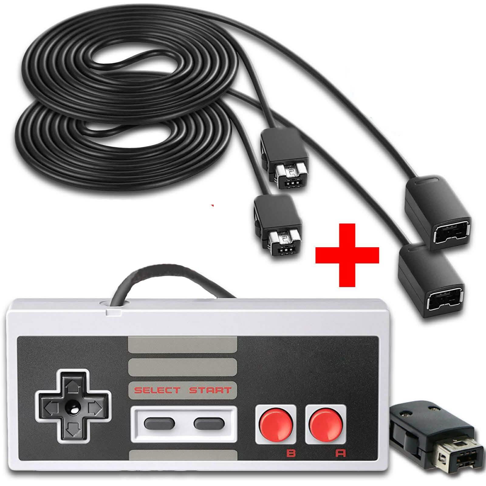 Nintendo NES Mini Classic Edition Game Controller with 2 Pieces 10ft Extension Cable Video Games & Consoles - DailySale