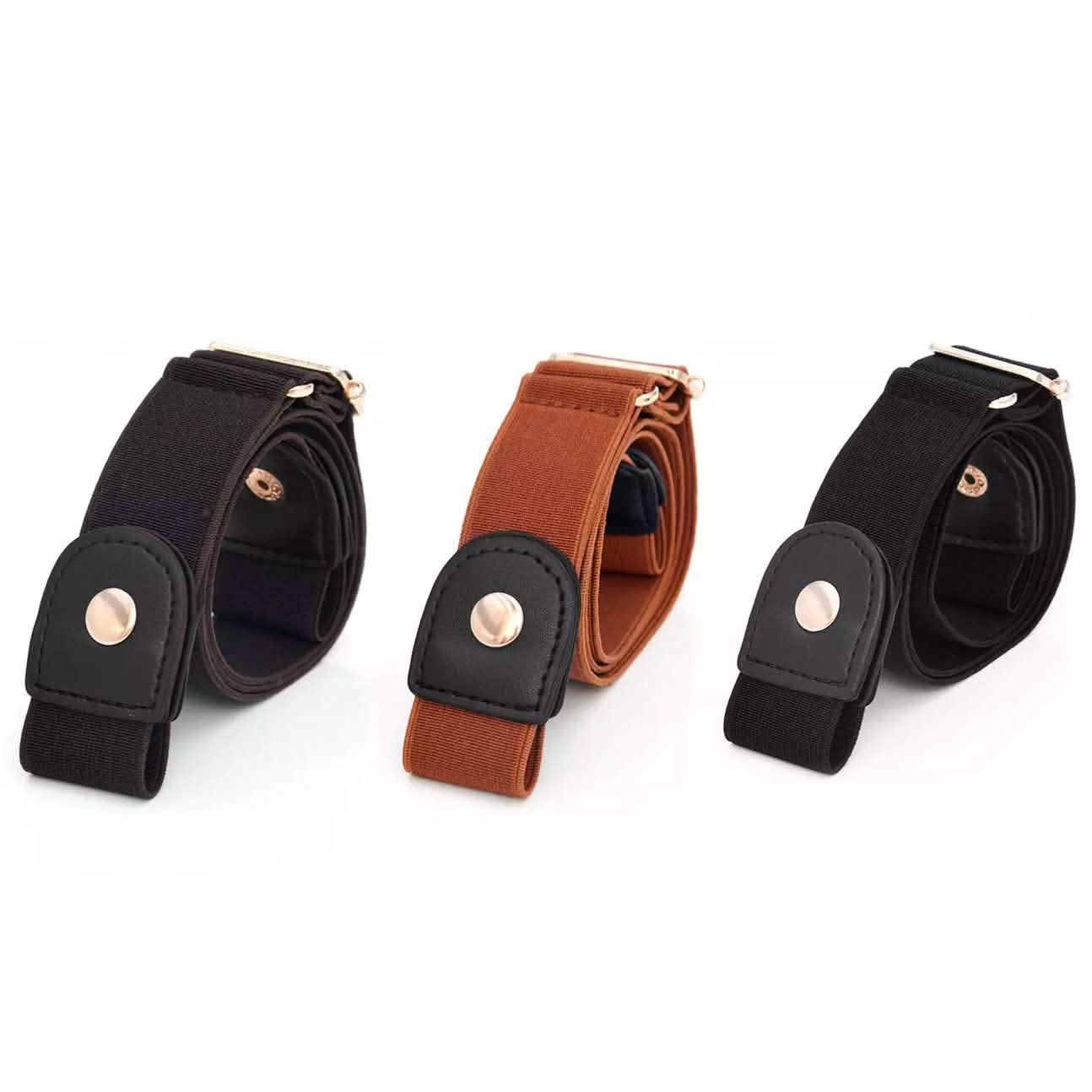 No Buckle Elastic Stretch Belts for Men and Women Comfortable Invisible Belts Women's Shoes & Accessories - DailySale