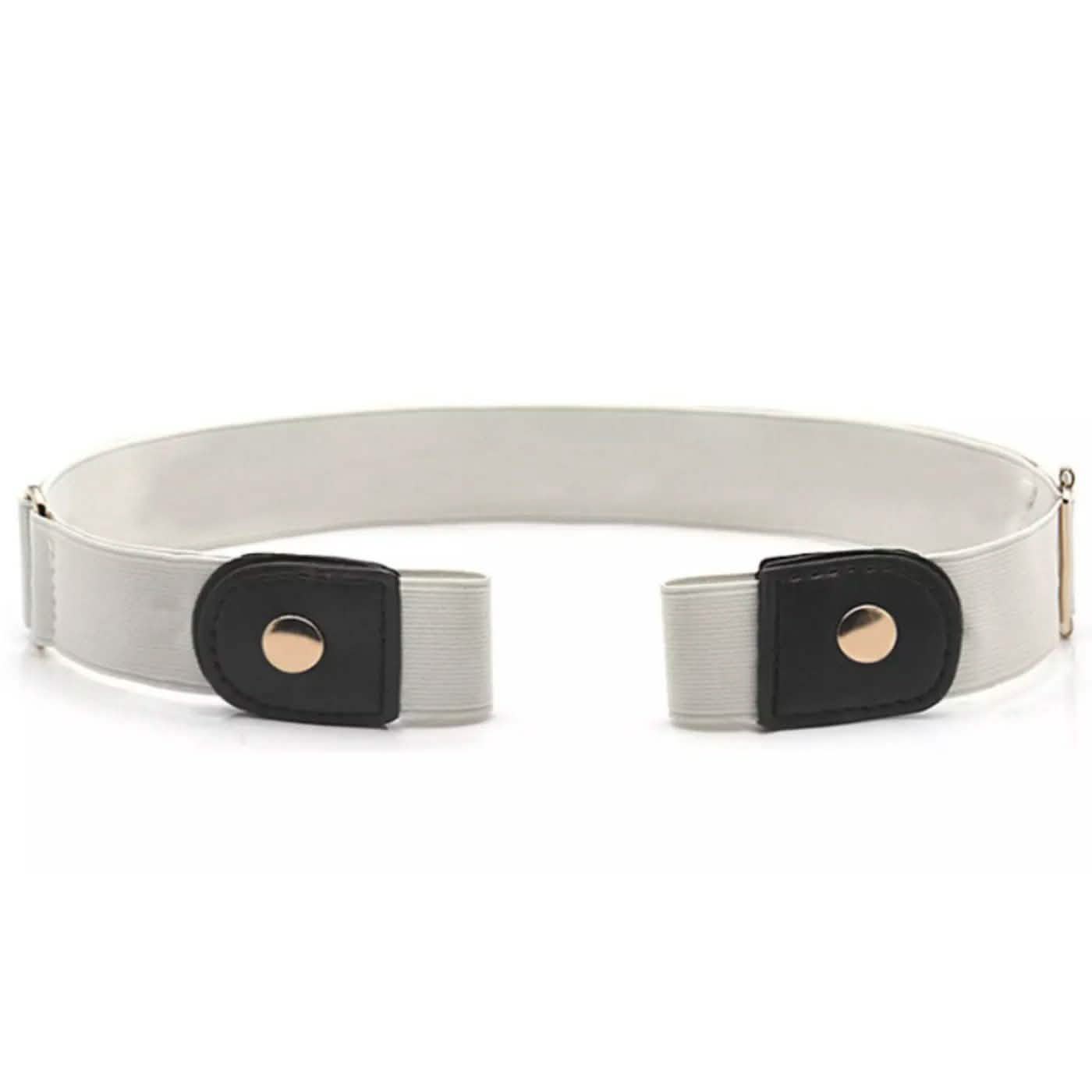 No Buckle Elastic Stretch Belts for Men and Women Comfortable Invisible Belts Women's Shoes & Accessories White - DailySale