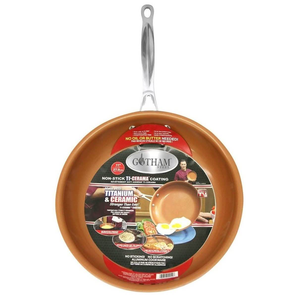 Non-Stick Gotham Steel 9.5 and 11" Frying Pan Set Kitchen Essentials - DailySale