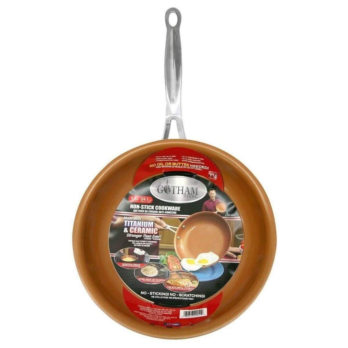 Non-Stick Gotham Steel 9.5 and 11" Frying Pan Set Kitchen Essentials - DailySale