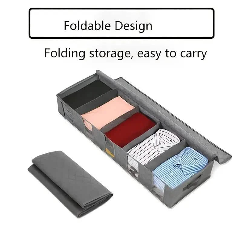 Nordic Quilt Bag Clothes Storage Box Under Bed Storage Kitchen Storage - DailySale
