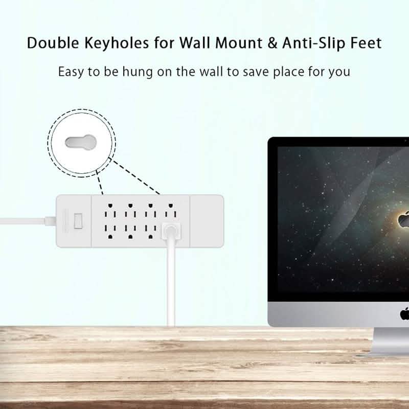 NTON Power USP US Electric Plug 8 AC Power Outlet with USB Charger Gadgets & Accessories - DailySale