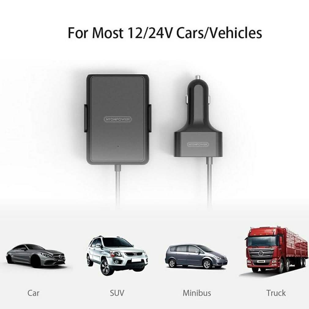 NTONPOWER 5 USB Ports Car Charger with 1.8 Extension Cable Auto Accessories - DailySale